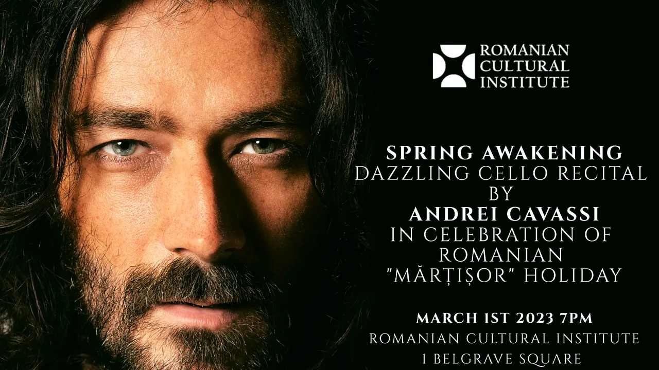 1 Martie, pe scena ICR Londra - un artist de talie internaţională, Andrei Cavassi 