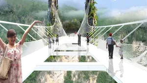 Podul din munţii Avatar, cel mai mare pod de sticlă din lume, s-a deschis pentru public - GALERIE FOTO, VIDEO