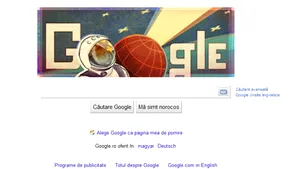 Google îl omagiază pe Iuri Gagarin printr-un logo special