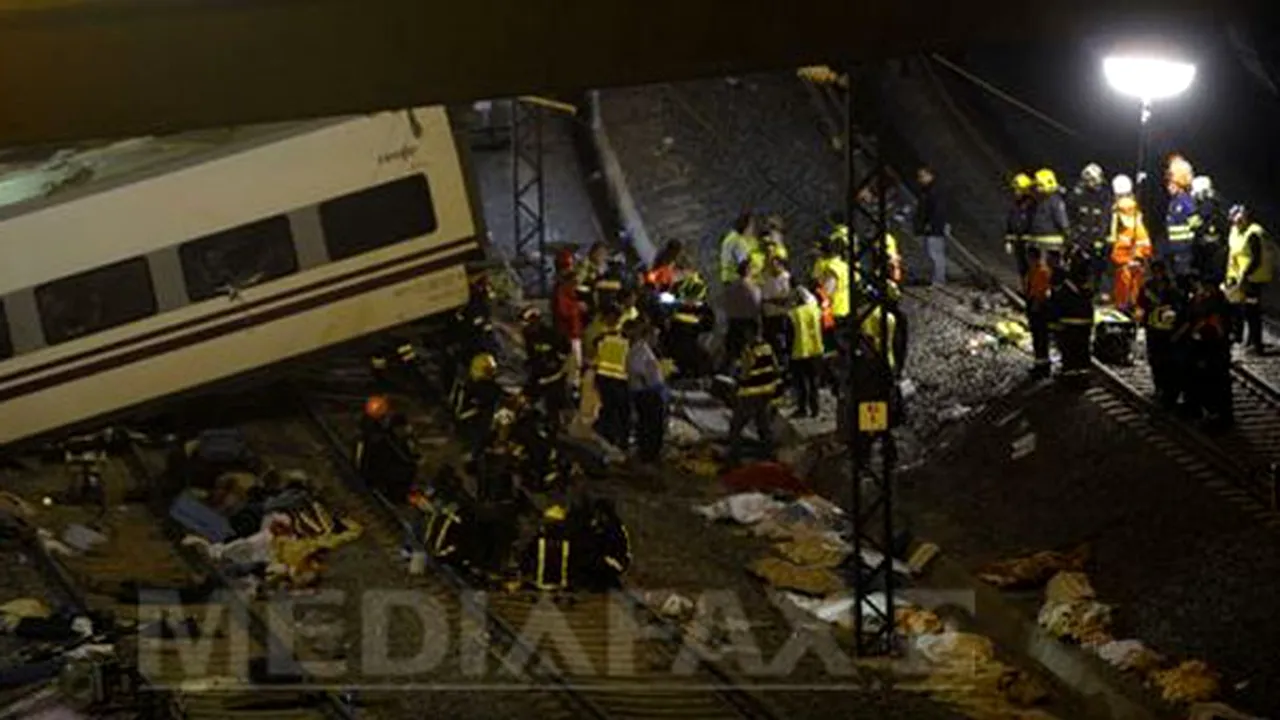 ACCIDENTUL din SPANIA: Şapte zile de doliu în Galicia, după tragedia feroviară