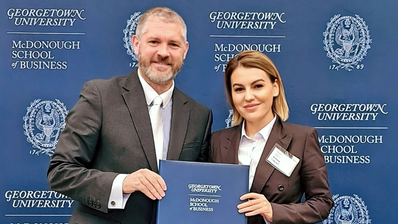 COMUNICAT Romina Gingașu finalizează un program special în Leadership la Georgetown University din Washington D.C., în colaborare cu Mannheim University din Germania