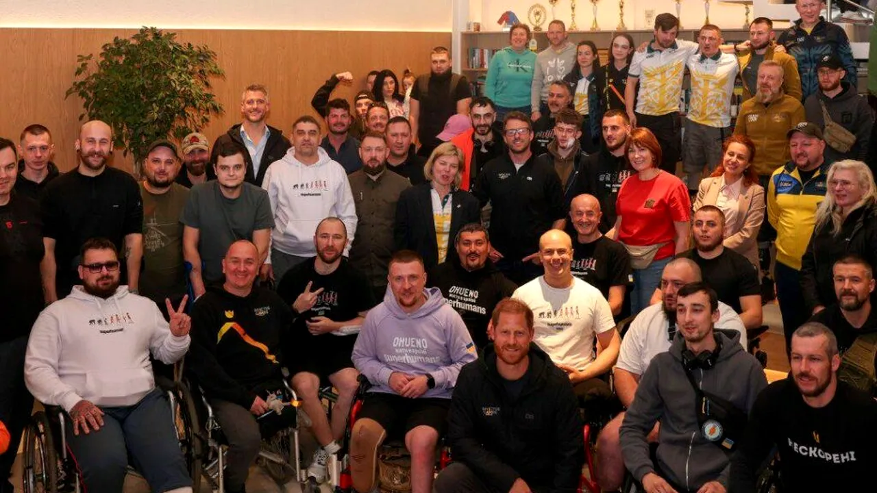 Prințul Harry a vizitat clinica Superhumans din Liov, Ucraina, dedicată veteranilor de război