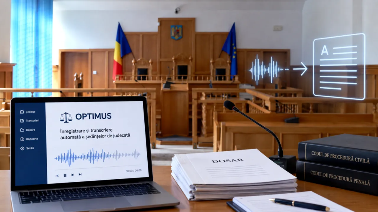 Inteligența artificială a ajuns în sălile de judecată din România. Peste 1.000 de săli pot transcrie automat ședințele