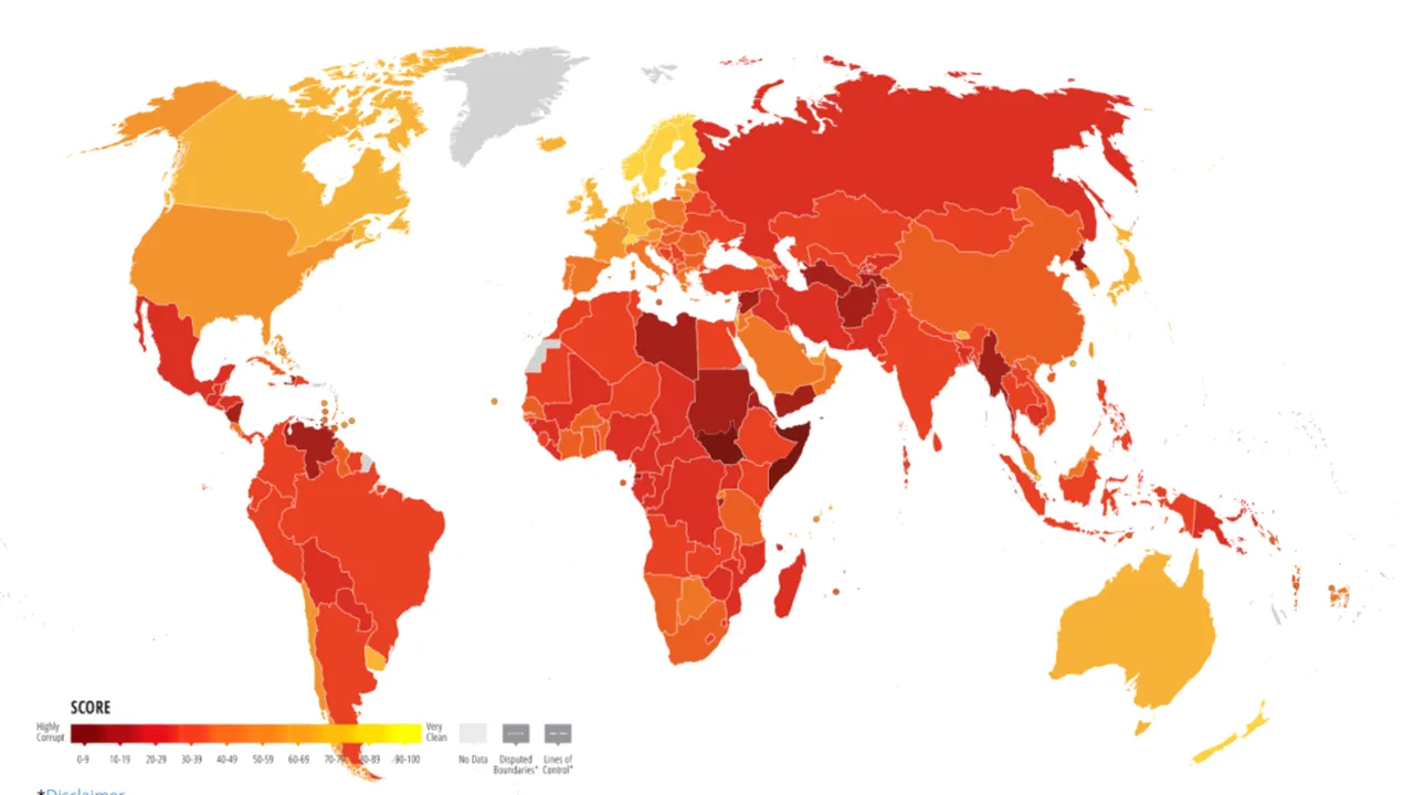 România coboară în Indexul de Percepție a Corupției. Scor mai mic în raportul Transparency International