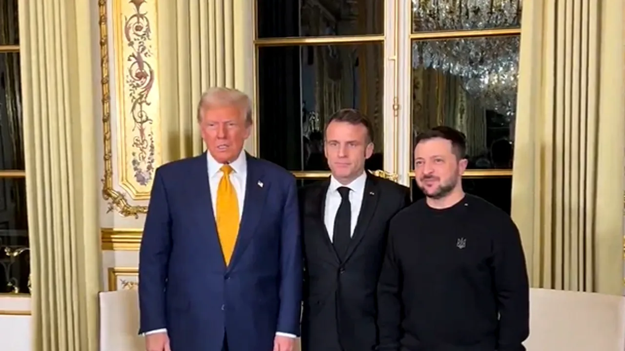 Donald Trump şi Volodimir Zelenski au discutat la Palatul Elysée