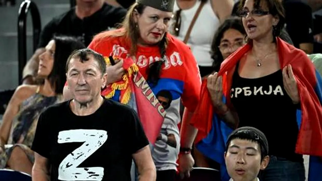 Litera „Z” pro-Putin a năvălit în arenă la meciul de tenis Djokovic-Rublev