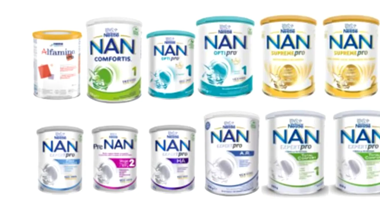 Nestlé retrage de urgență lapte praf pentru sugari din magazine - ce loturi sunt afectate