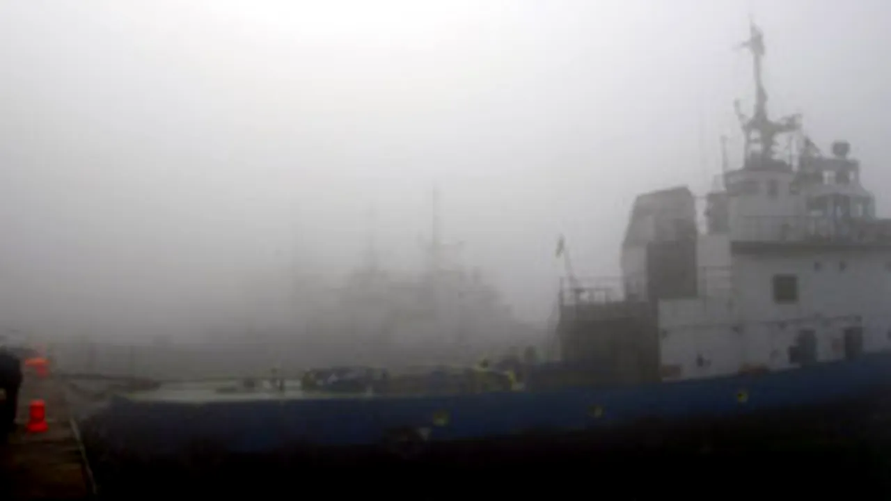 Constanţa: Porturile maritime, închise timp de câteva ore din cauza ceţii