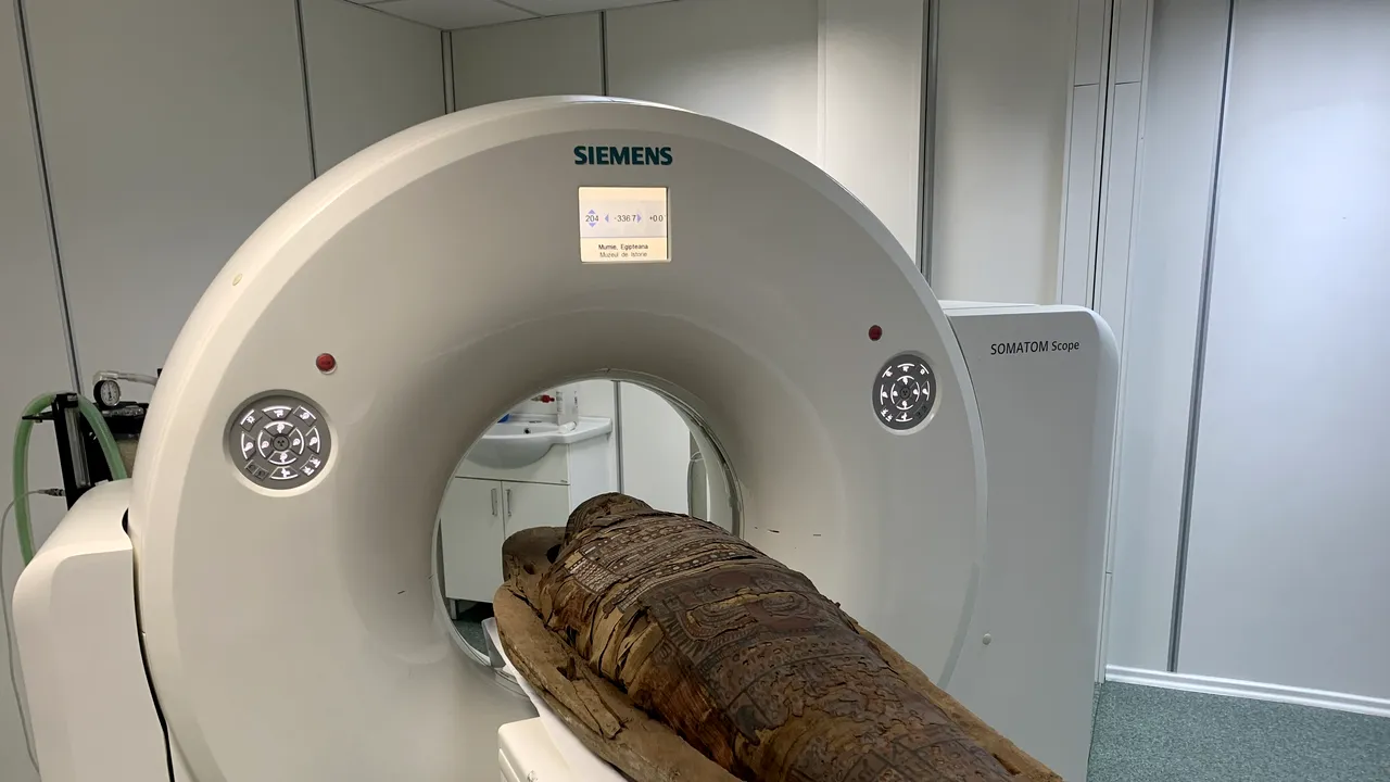 GALERIE FOTO | Radiografie şi computer tomograf la o mumie egipteană veche de peste 2.000 de ani. S-a întâmplat la Cluj