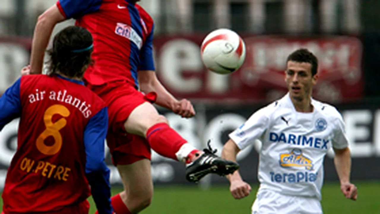 Steaua a învins în deplasare pe Gloria Bistriţa după trei ani, scor 3-1