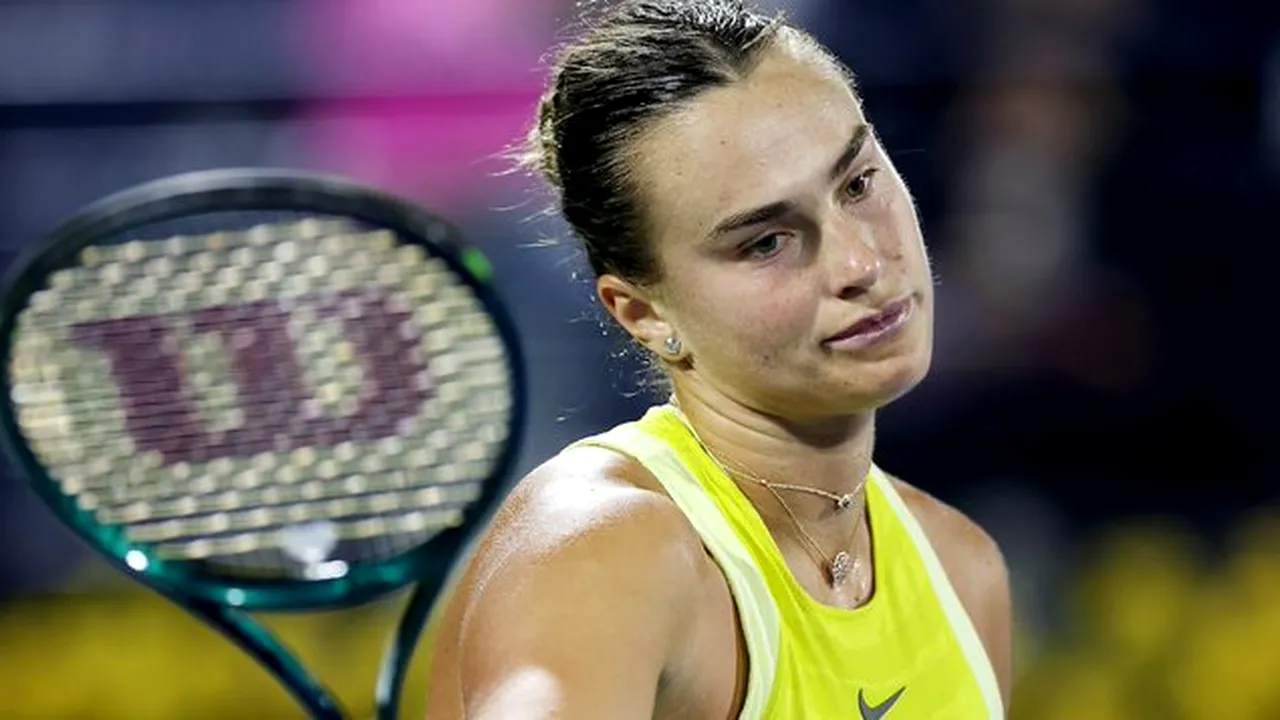 Sabalenka dă vina pe lipsa de concentrare pentru eliminarea de la Dubai Championships