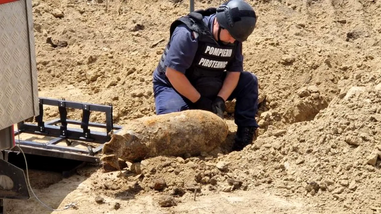 Iaşi: Bombă rusească din al Doilea Război Mondial, găsită pe şantierul Spitalului Regional