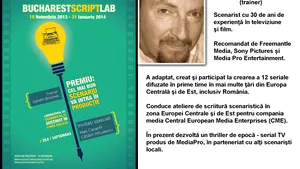 Înscrie-te cu o idee de scenariu la Bucharest Script Lab, pentru un curs cu Gareth Brookes