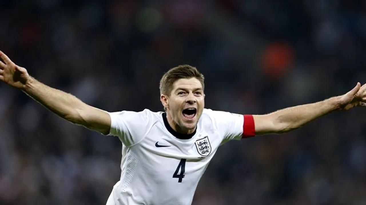Steven Gerrard nu va evolua în meciul amical cu naţionala statului Chile