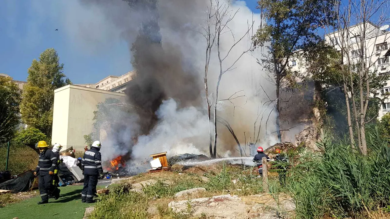 Incendiul din centrul Capitalei, provocat de un indian după o ceartă domestică