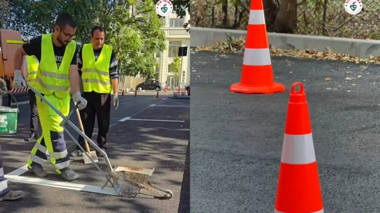 Infrastructură S5. Primăria Sector 5 preia parcările albastre de pe strada Mihail Cioran pentru rezidenții sectorului / Infrastructură S5 a refăcut trotuarele și a asfaltat strada, urmând amenajarea locurilor de parcare (P)