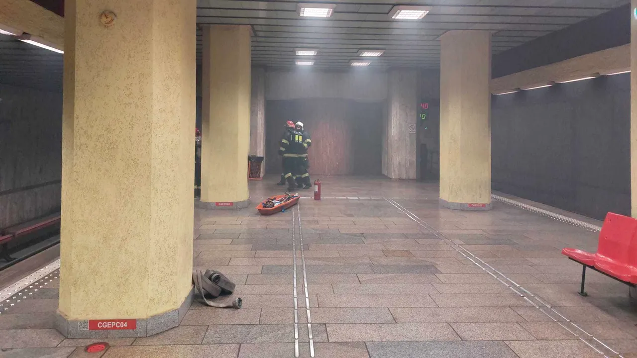 Circulaţia trenurilor de metrou a fost reluată după incendiul din staţia Costin Georgian