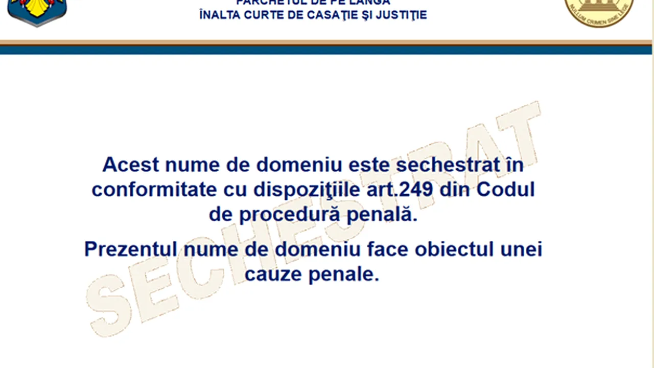 Site-ul serialepenet.ro, care difuza ilegal seriale, a fost închis de autorităţi