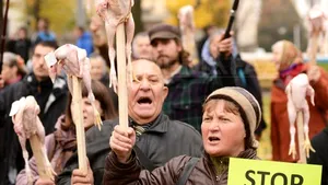 Sute de persoane au protestat în Ucraina faţă de exploatarea gazelor de şist de către Chevron