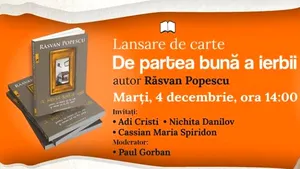 Romanul „De partea bună a ierbii”, de Răsvan Popescu, a fost lansat la Iaşi