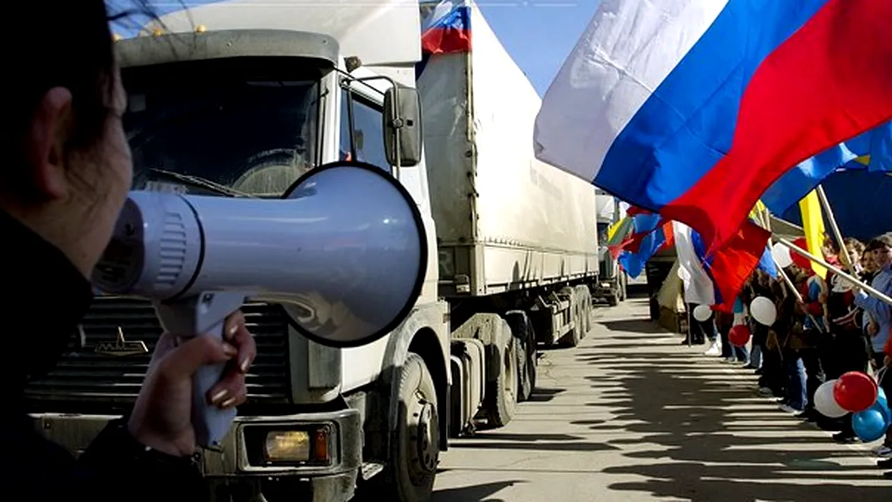 Washingtonul cere controlul camioanelor ruseşti care transportă ajutoare umanitare spre Ucraina