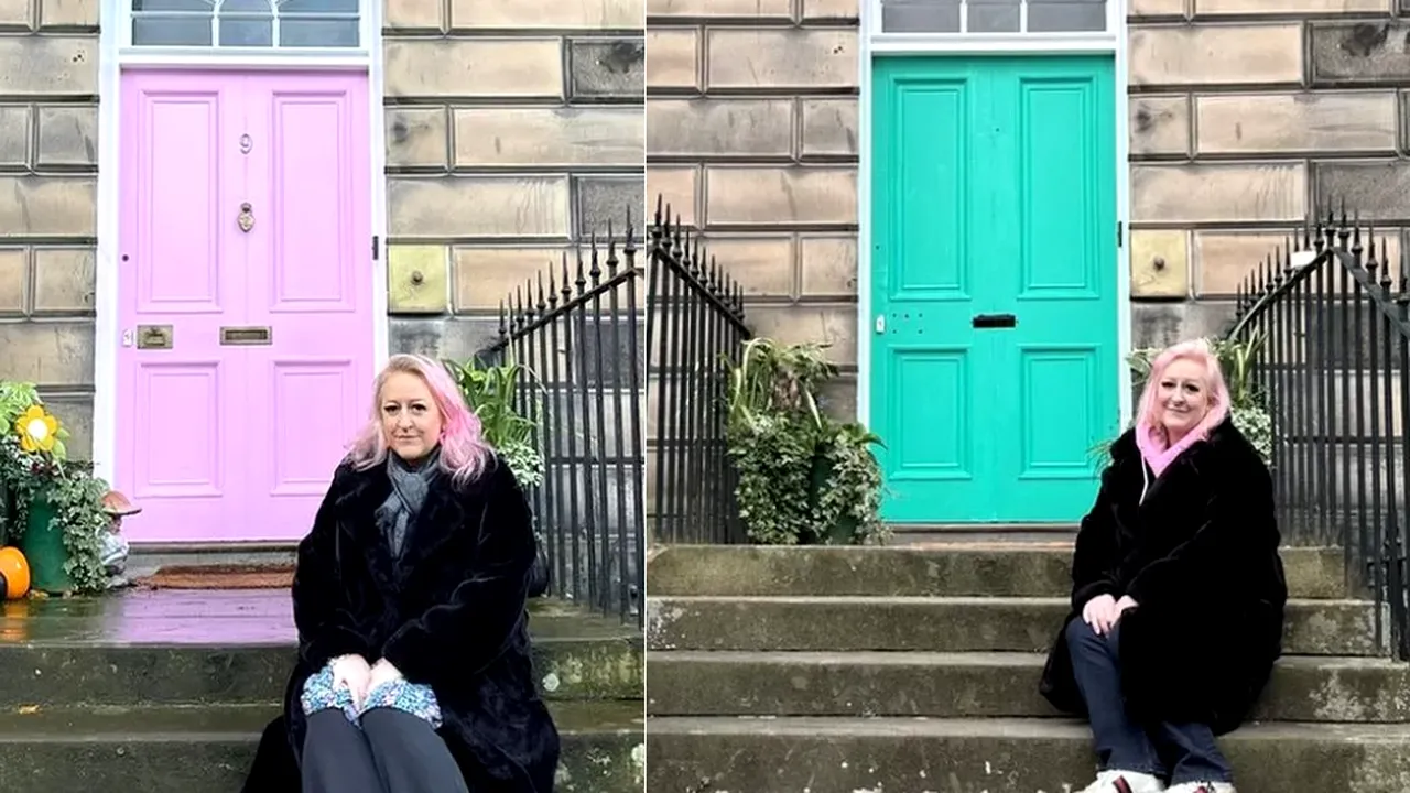 Proprietara unei case din Edinburgh, forţată să schimbe culoarea roz a uşii de la stradă