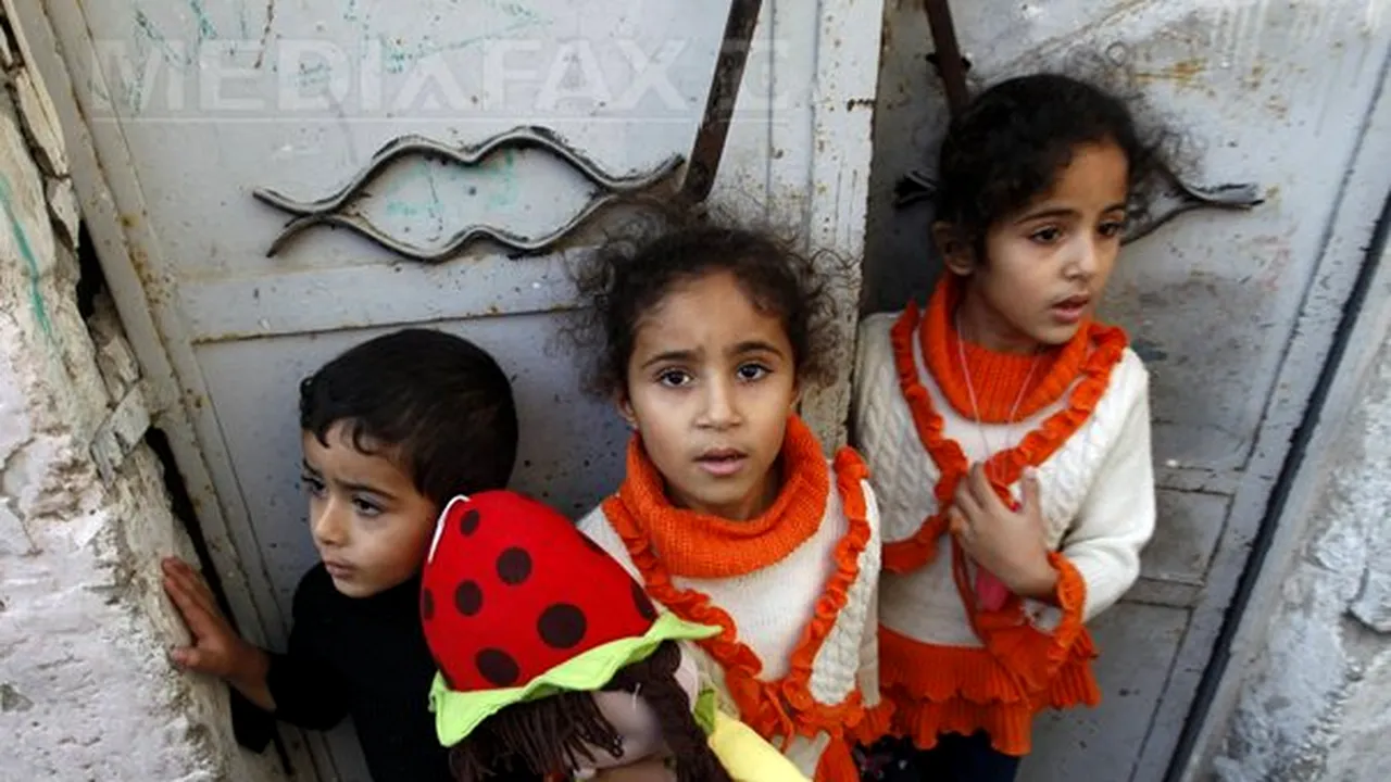 Copiii din Gaza, victime colaterale ale ofensivei israeliene