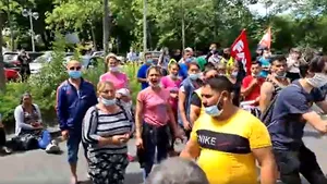 VIDEO Zeci de români au protestat în oraşul german Bonn faţă de abuzurile angajatorilor germani: 