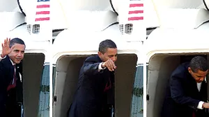 Obama s-a lovit cu capul de uşa elicopterului prezidenţial