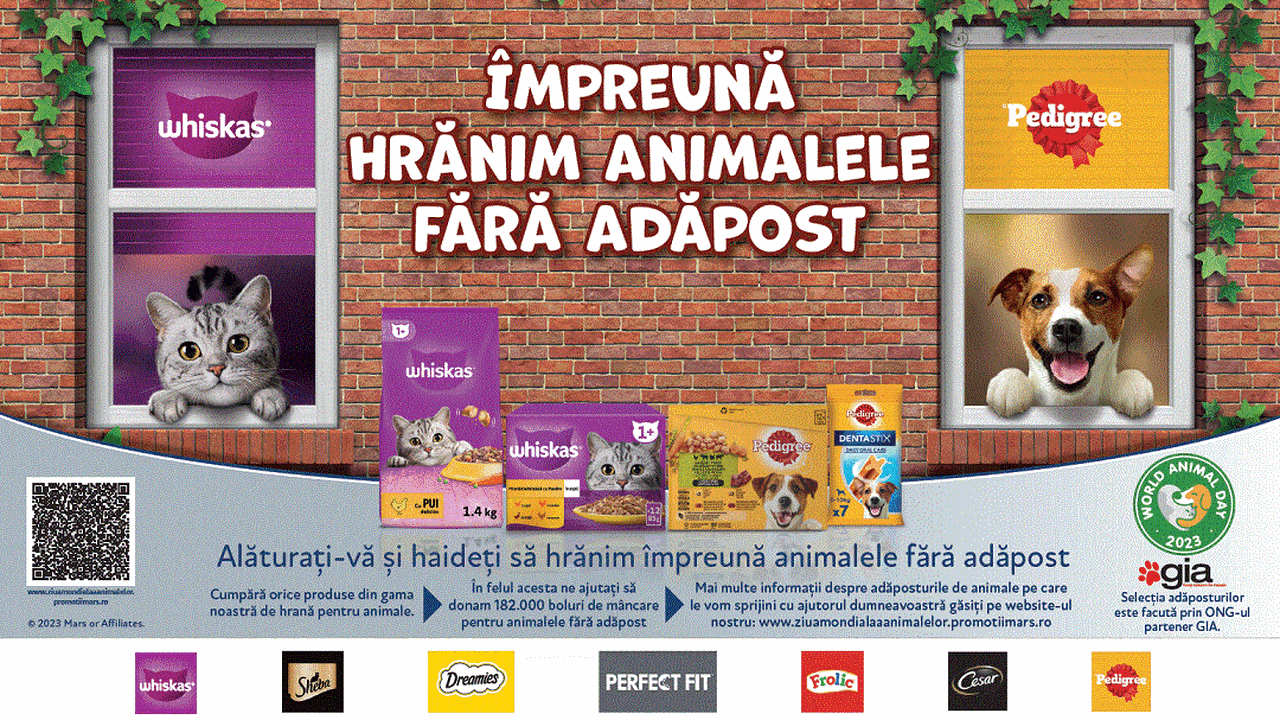 Mars sărbătoreşte Ziua Mondială a Animalelor şi încurajează adopţiile de căţei şi pisici