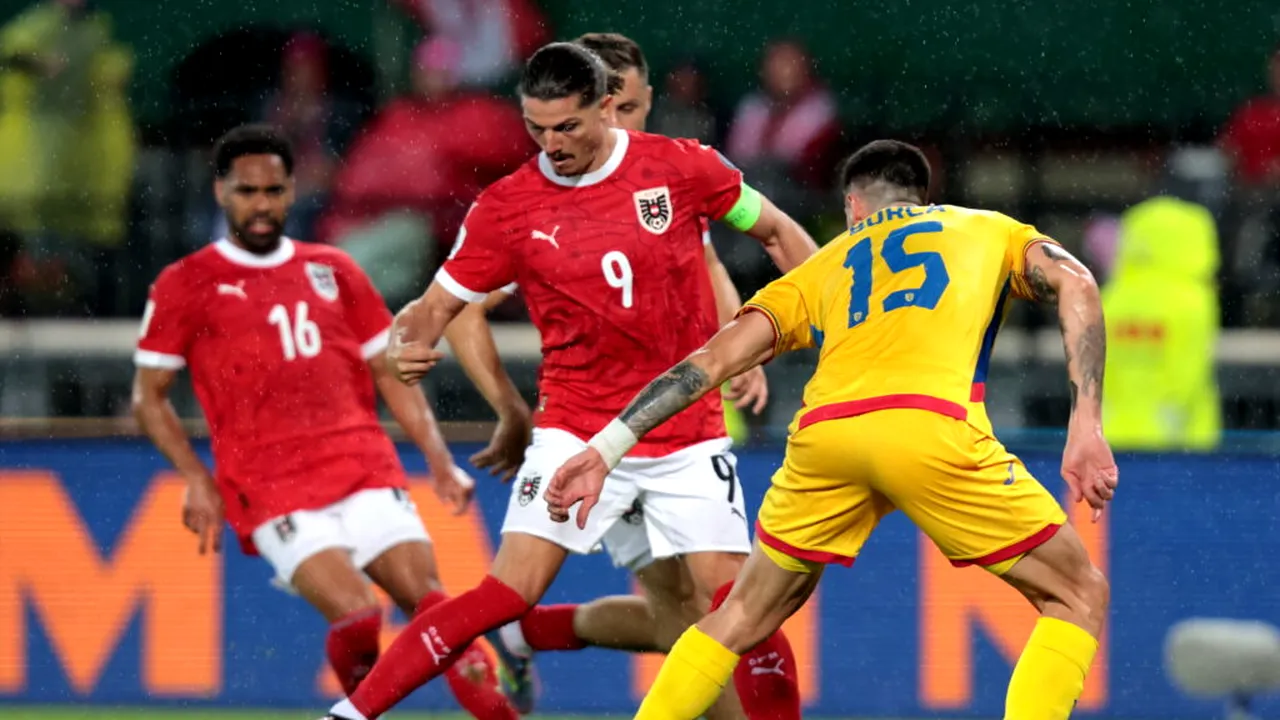România a pierdut cu Austria, în al treilea meci din preliminariile Cupei Mondiale 2026