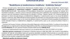 Reabilitarea şi modernizarea imobilului - Grădiniţa Steluţa