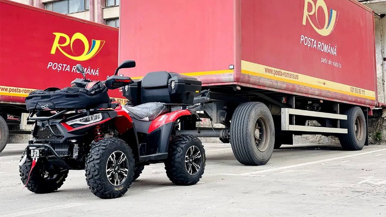 Poşta Română livrează colete cu ATV-ul în zonele montane