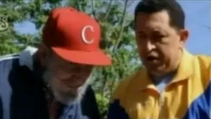Primele imagini cu Hugo Chavez după operaţie. Preşedintele Venezuelei s-a întâlnit cu Fidel Castro - VIDEO