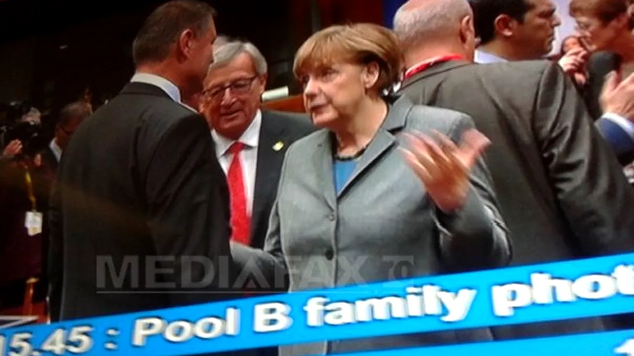 Iohannis a avut discuţii cu cancelarul Angela Merkel, în debutul Consiliului European