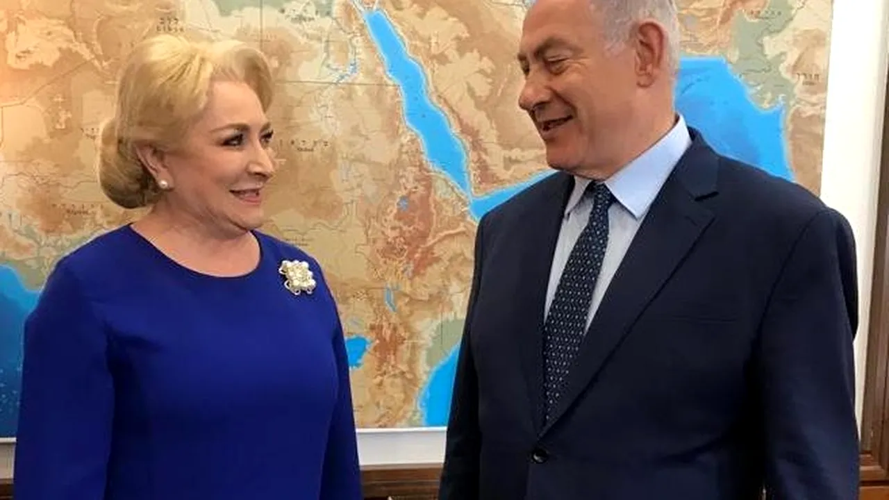 Viorica Dăncilă s-a întâlnit, în Israel, cu Benjamin Netanyahu