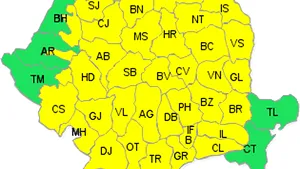 Codul galben de ploi, extins pentru aproape toate judeţele şi municipiul Bucureşti