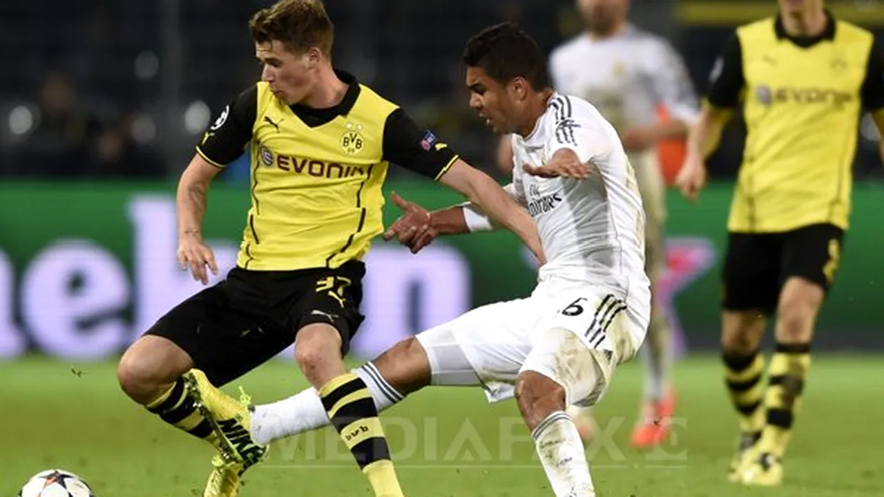 Real Madrid, învinsă de Borussia Dortmund, 2-0, dar calificată în semifinalele Ligii Campionilor