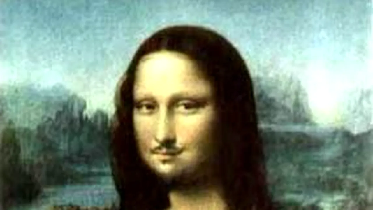O replică a celebrului tablou Mona Lisa, cu mustăţi şi barbă, pictată de Marcel Duchamp, vândută cu 750.000 de dolari