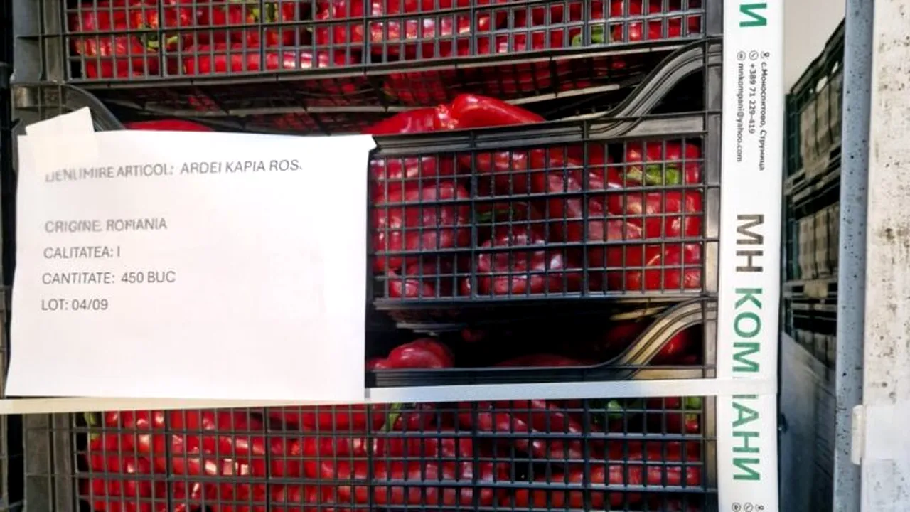 Patru firme din Ilfov vindeau în supermarketuri ardei din import pe post de ardei românești