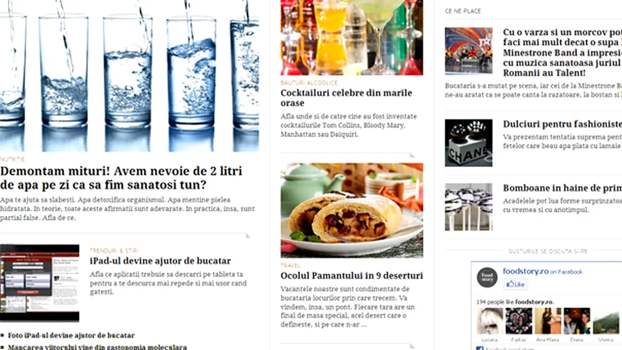 Divizia de internet a Pro TV SA lansează www.foodstory.ro, un site premium despre arta culinară