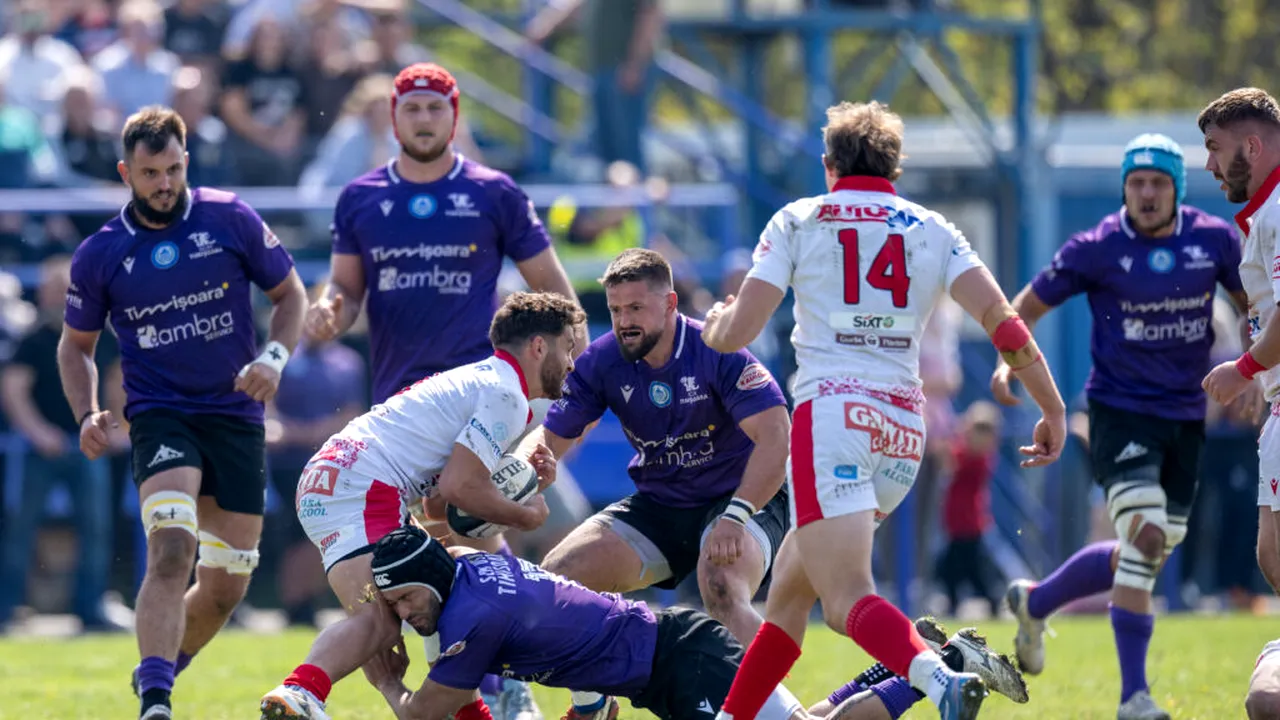 SCM Timișoara învinge Dinamo București, cu un drop-goal pe final, în derby-ul etapei 11 din Liga de Rugby