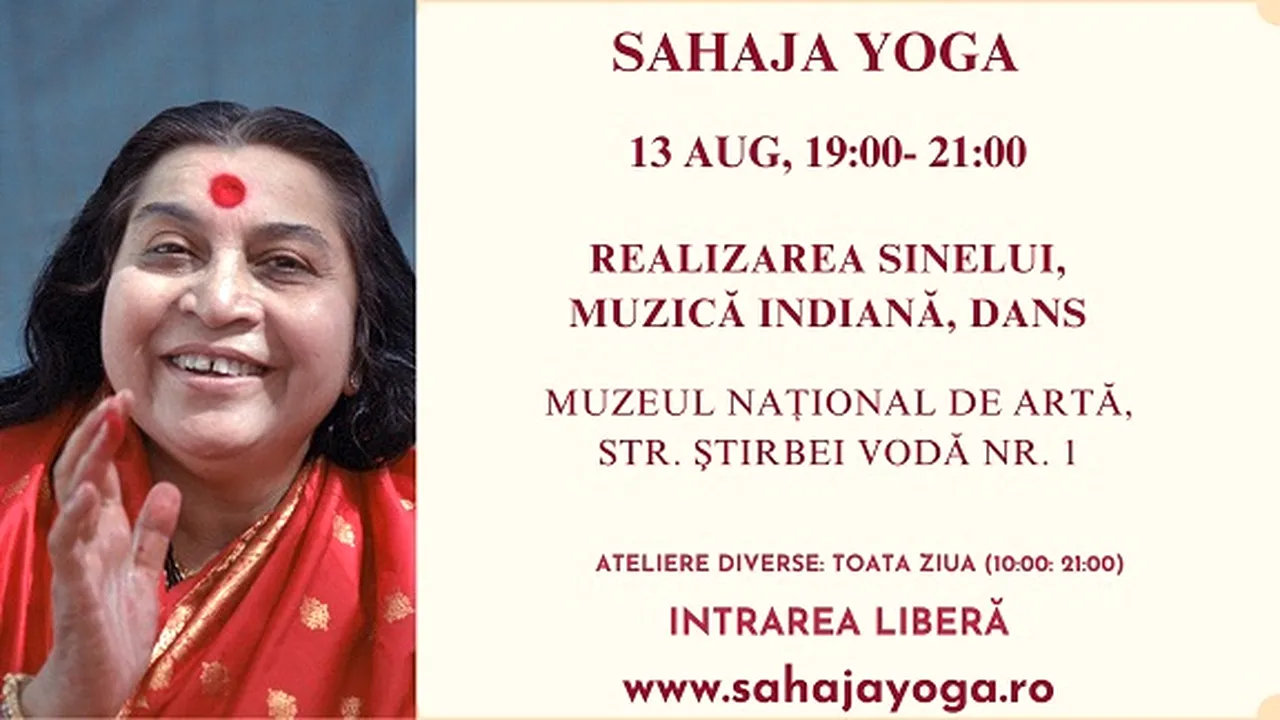 Turneul Internaţional ”Inner Joy” muzică indiană, dans, meditaţie