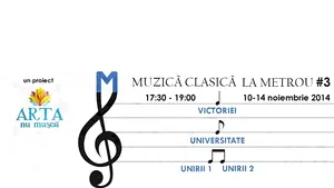Muzică clasică la metrou, în perioada 10 - 14 noiembrie
