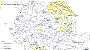 METEO Avertizare hidrologică: viituri rapide și depășiri ale cotelor de apărare, de vineri până sâmbătă