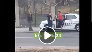 Ce făcea în trafic poliţistul în pantaloni scurţi? Colegii de breaslă îl apără: A evitat producerea unei tragedii