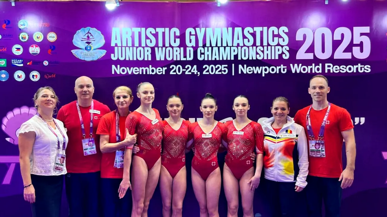 Echipa feminină a României de gimnastică artistică, pe locul 5 la Campionatul Mondial de junioare