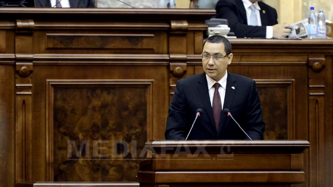 Ponta: Sunt convins că Băsescu va considera, de la anul, că e bine să existe două Camere