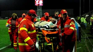 Niculescu a fost accidentat grav în urma unui fault în timpul partidei CFR - Universitatea Cluj - GALERIE FOTO