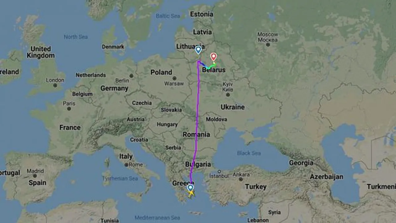 Avionul deturnat, informaţii contradictorii. Discuţia dintre dispecer şi echipajul Ryanair, versiuni diferite ale aterizării forţate în Belarus